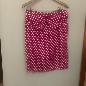 Grace Karin pink white polka dot pencil skirt sz L